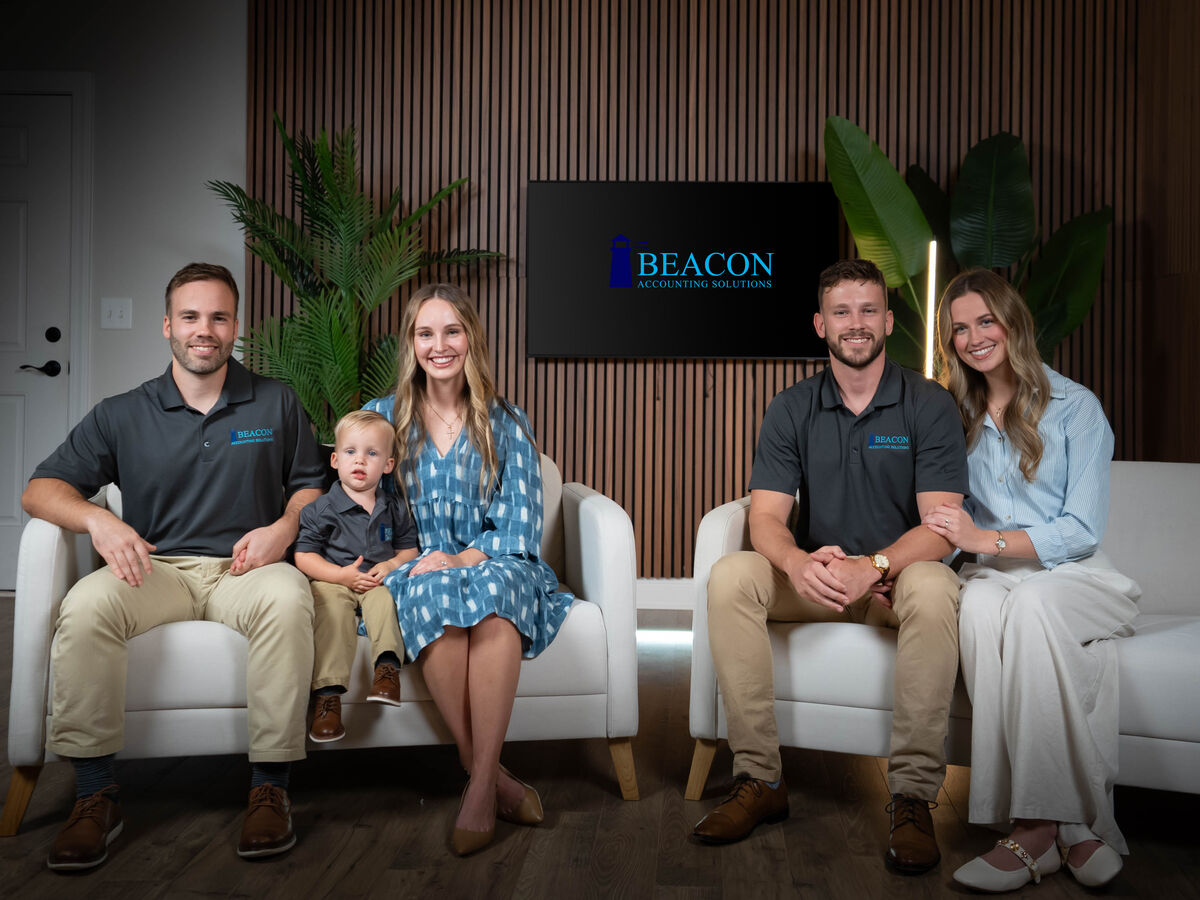 The Beacon Accounting family — Tom, Ben, and their families